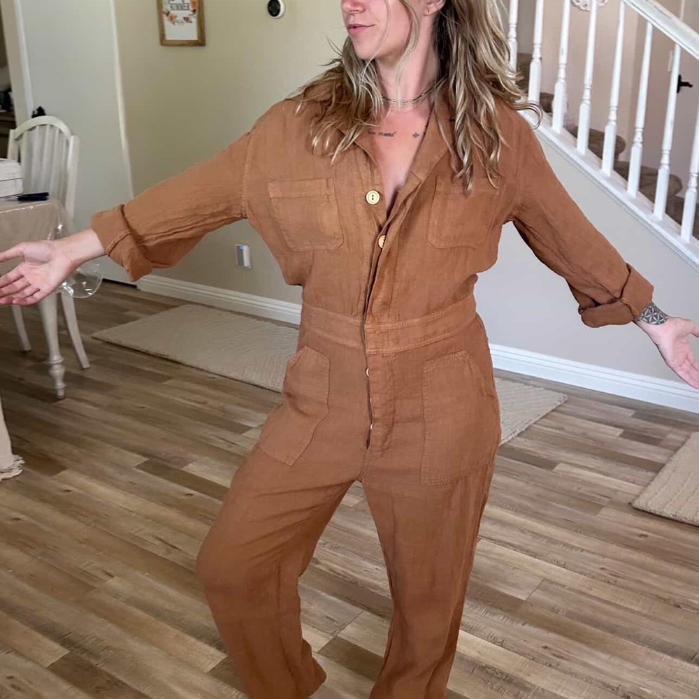 MATE the Label Tan Jumpsuit - ORGANIC COTTON